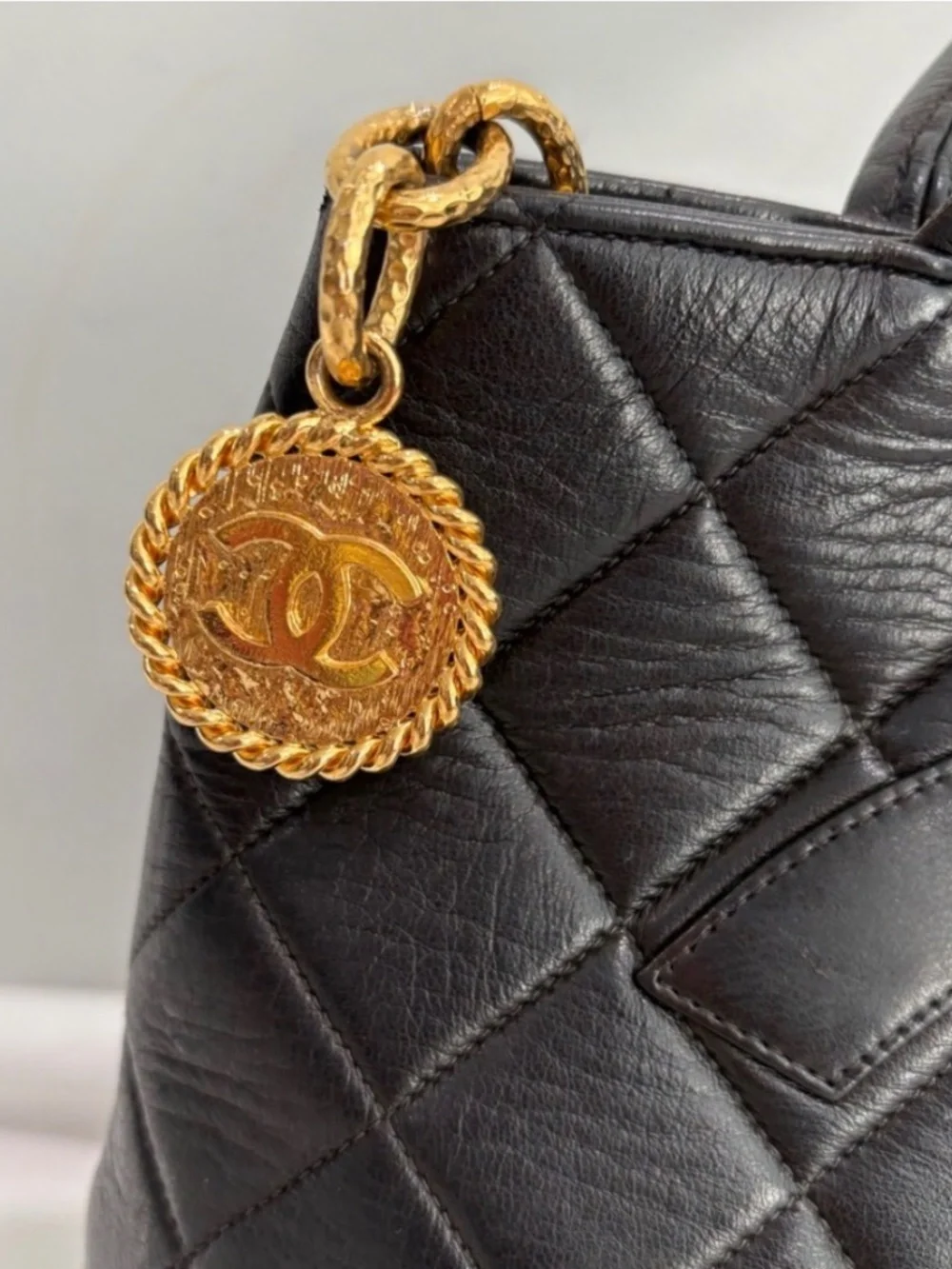 Authentic Chanel Medallion Tote Bag – Black Caviar Leather - Picture 5 of 8